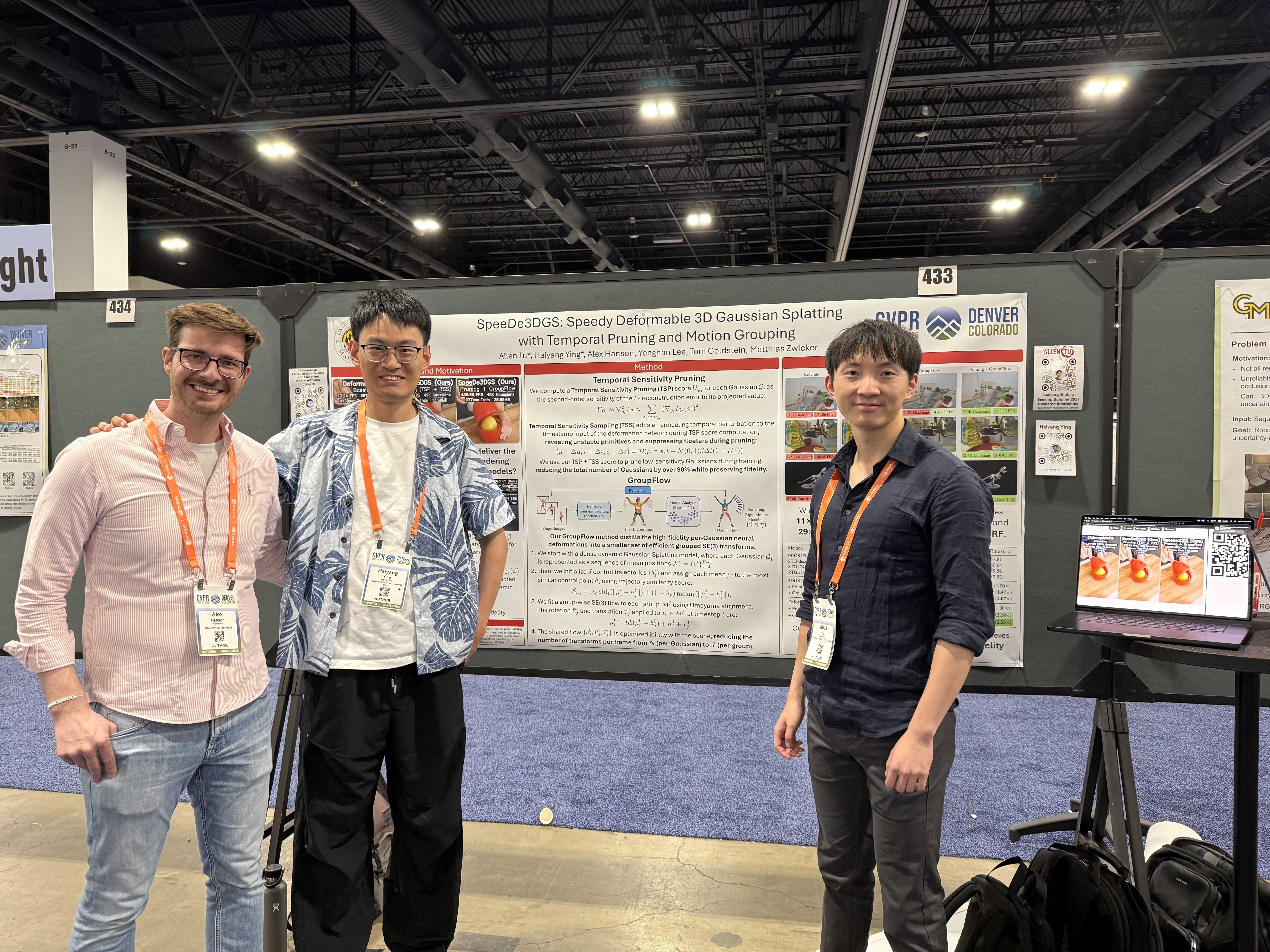 SpeedE3DGS poster presentation at CVPR 2026
