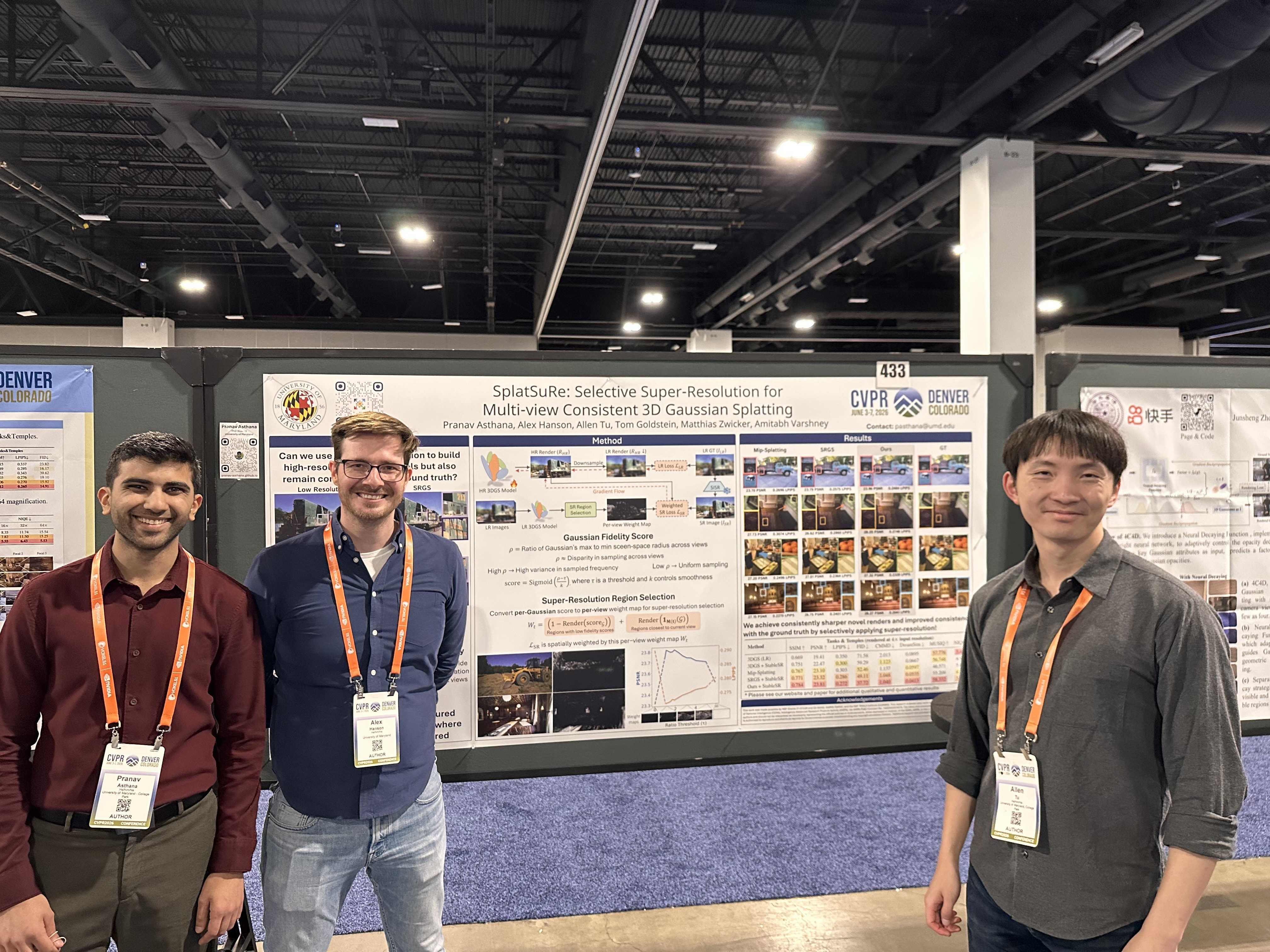SplatSure poster presentation at CVPR 2026